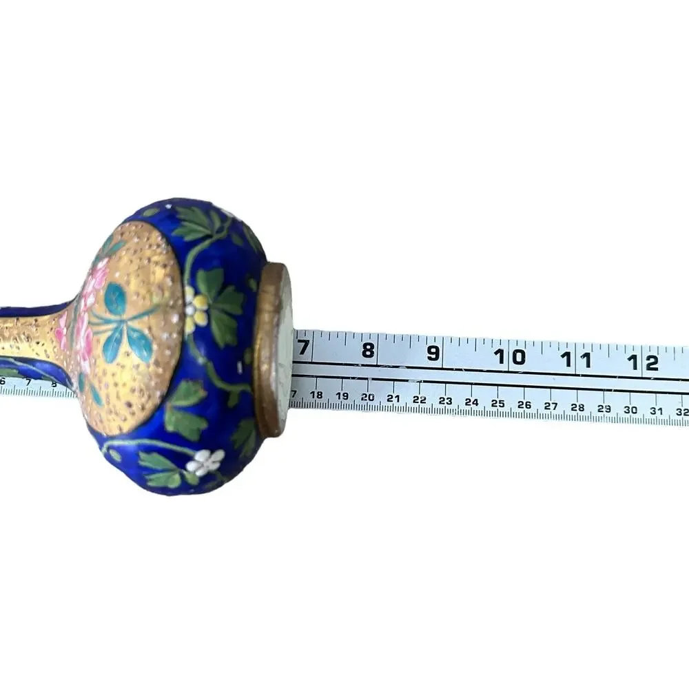 Antique Asian Moriage Slipware Ceramic‎ Vase 7